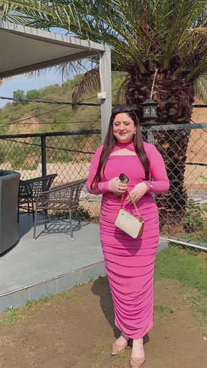 Pink Reverie Ruched Dress