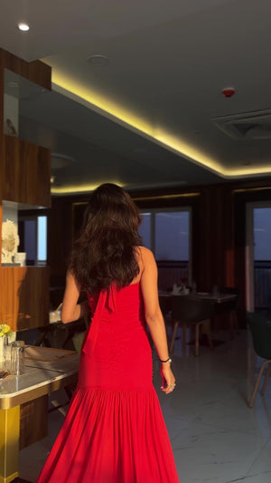 rooshy cherry era halter dress video