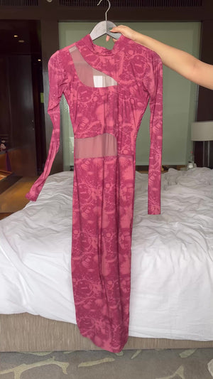 Coral Crush Bodycon Dress