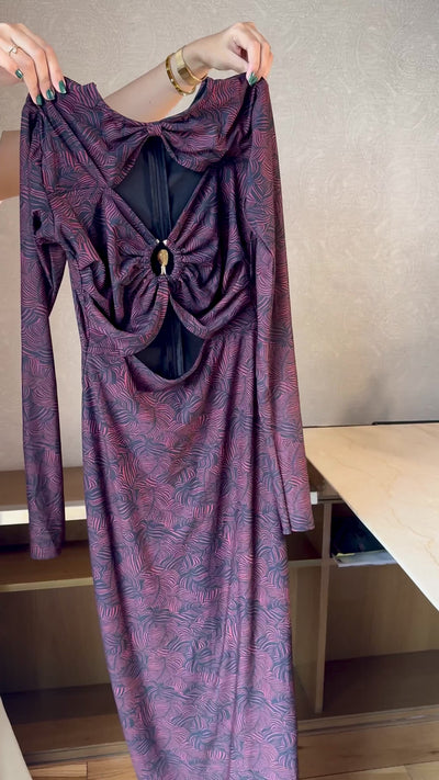 Rooshy bling mesh fullsleeves dress